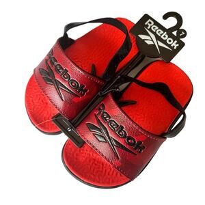 Reebok Baby Boy Walker Sling Back Red and Black Slides NWT Sz 7